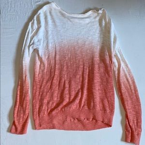 Pink and White Gradient Sweater